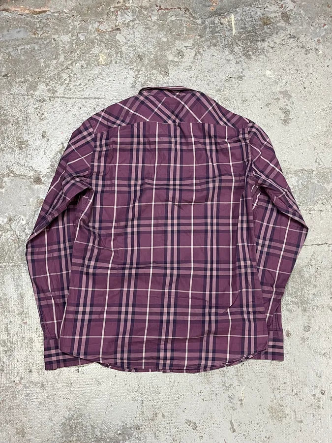 Burberry London Purple Tartan Shirt kGIZYuh 4