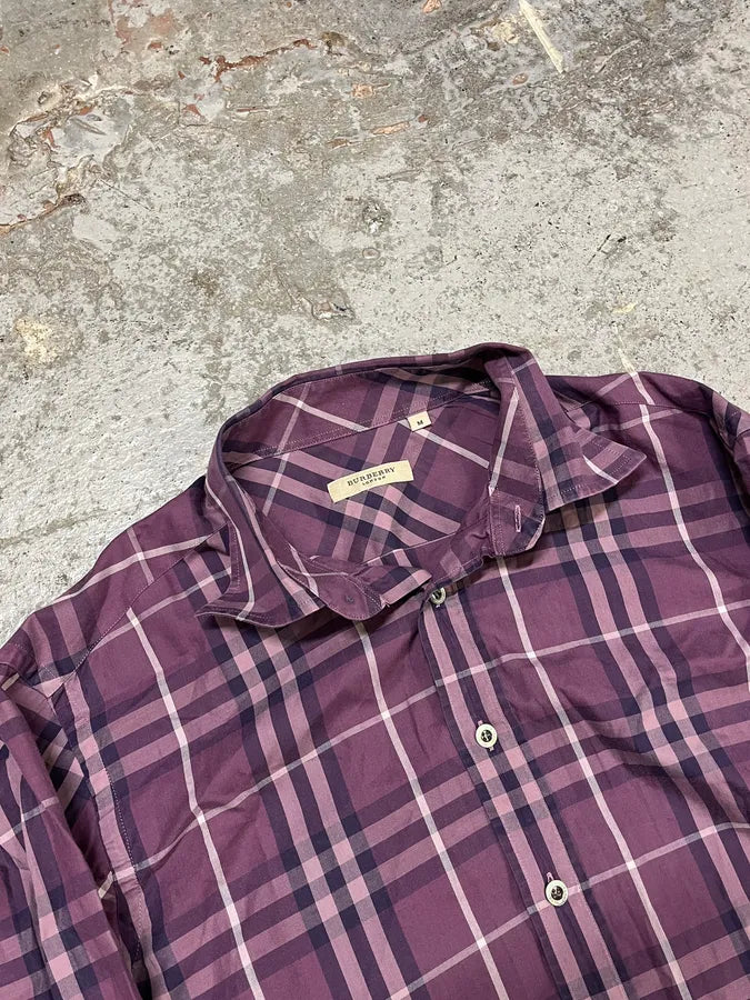 Burberry London Purple Tartan Shirt kGIZYuh 5