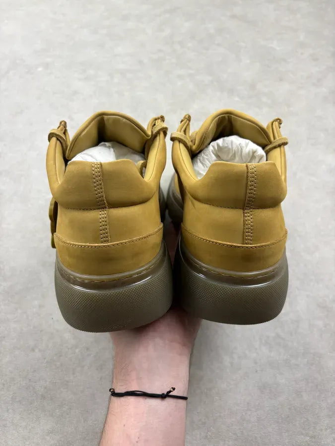 Burberry Mustard Leather Lace-Up Boat Shoes hDpakHZ 6