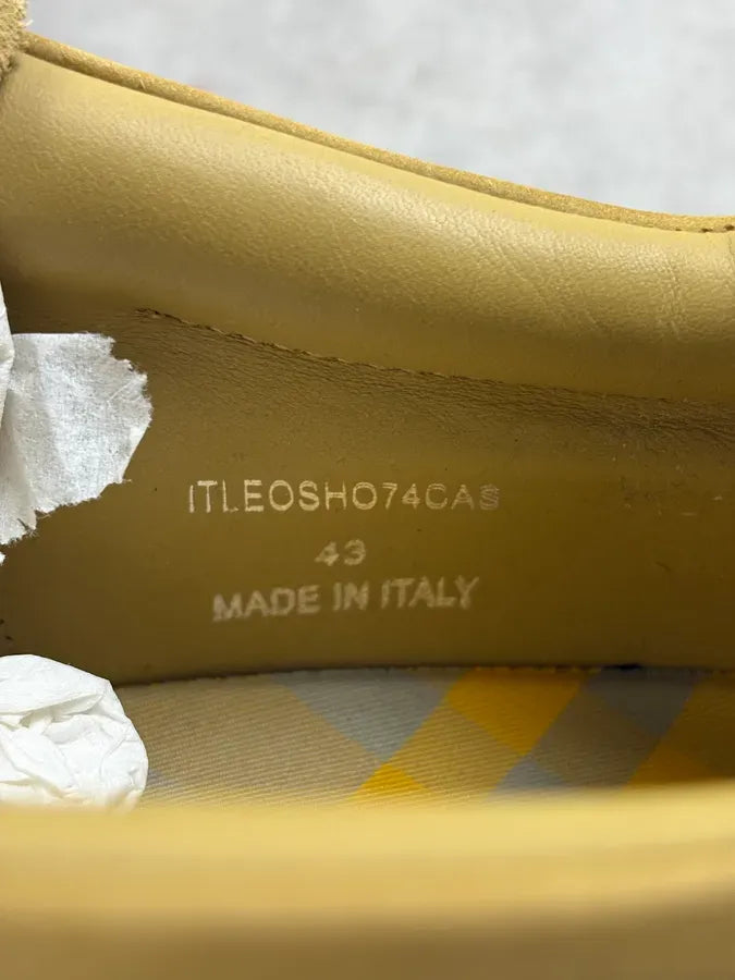 Burberry Mustard Leather Lace-Up Boat Shoes hDpakHZ 8