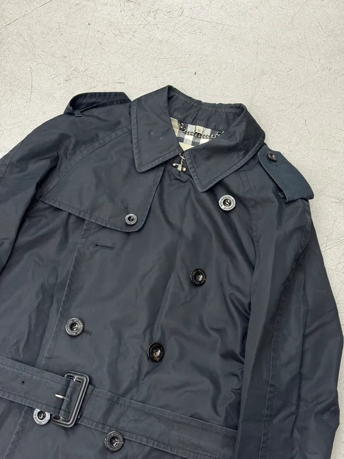 Burberry Faded Black Classic Modular Buttoned Trench Coat MCzgoOm 5