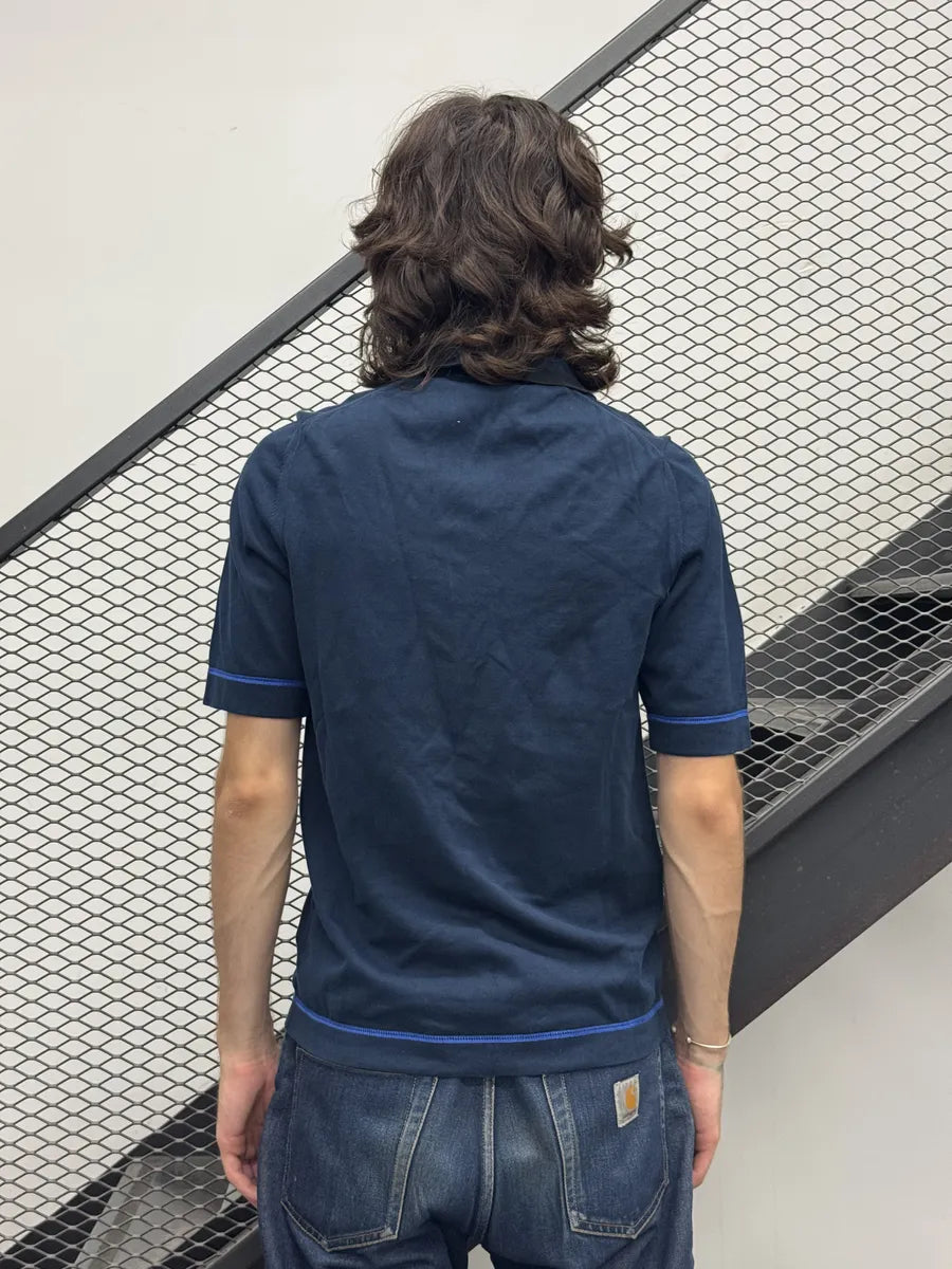Burberry Navy Minimalist Polo Shirt HszOZpf 2