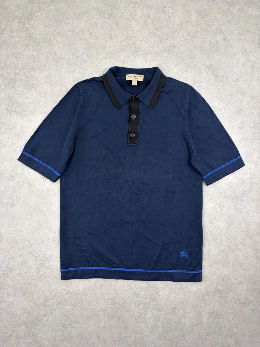 Burberry Navy Minimalist Polo Shirt HszOZpf 0