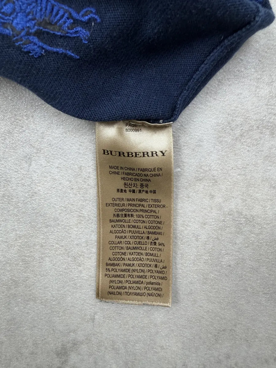 Burberry Navy Minimalist Polo Shirt HszOZpf 7