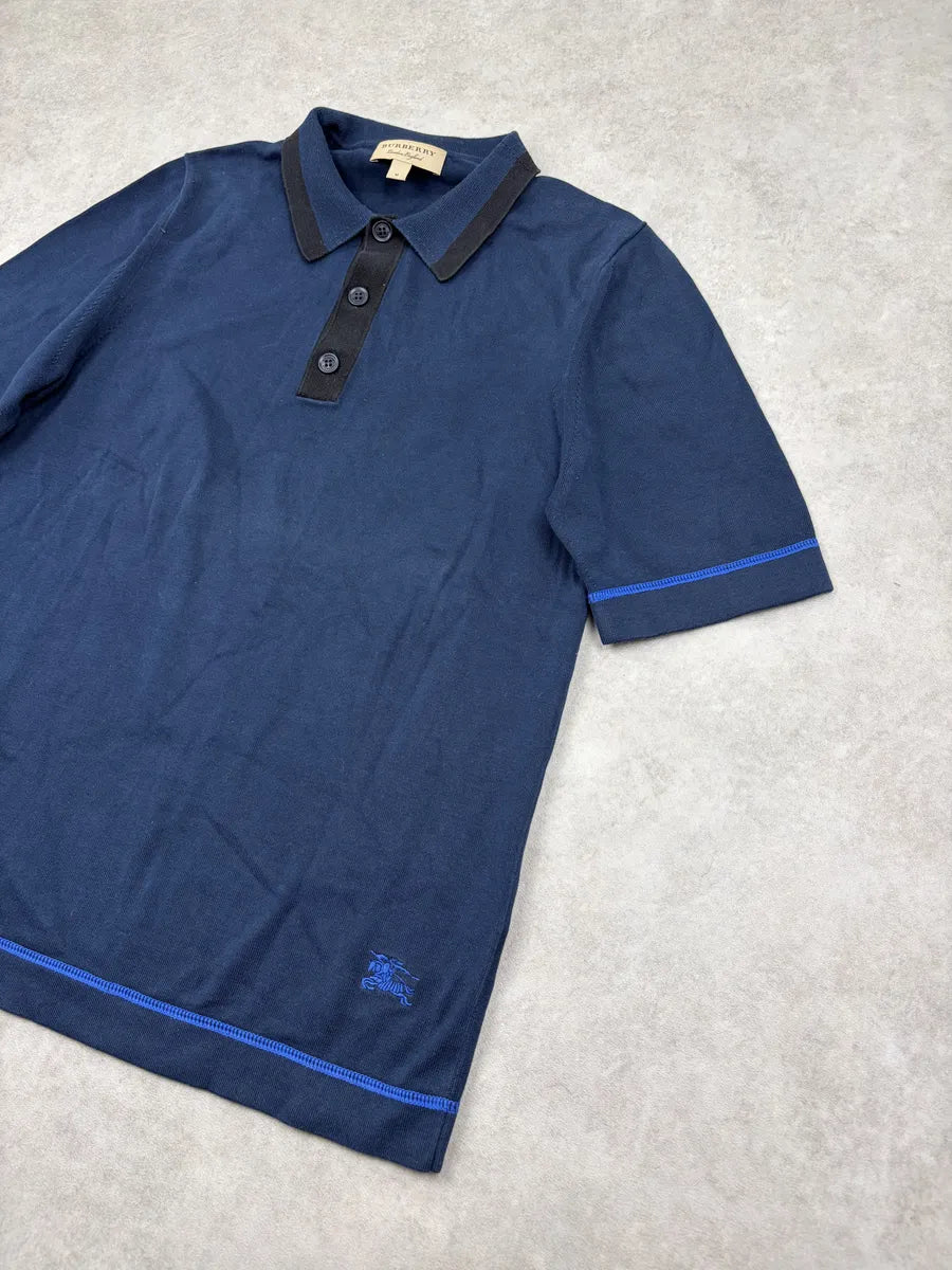 Burberry Navy Minimalist Polo Shirt HszOZpf 3