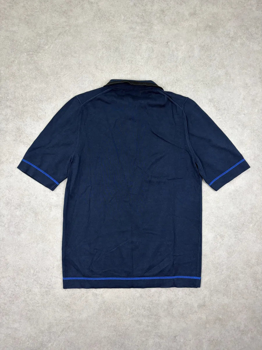 Burberry Navy Minimalist Polo Shirt HszOZpf 6