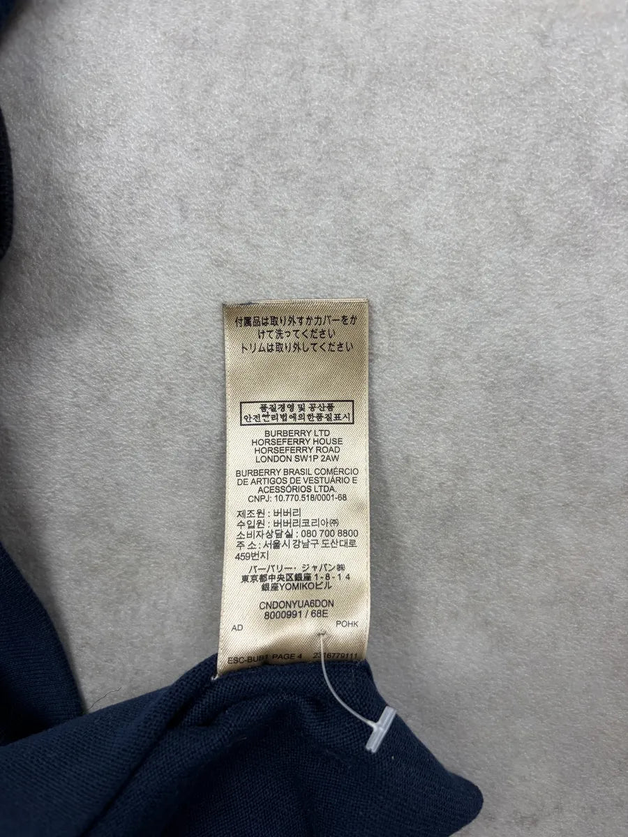 Burberry Navy Minimalist Polo Shirt HszOZpf 8