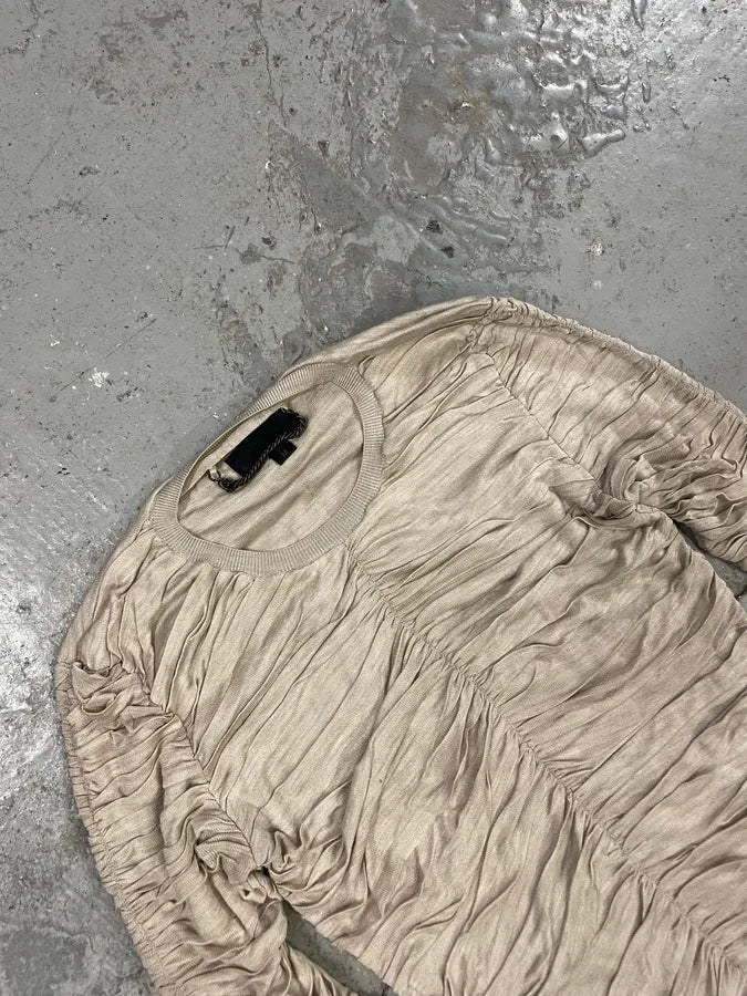 Burberry Pleats Beige Longsleeves (M) 1