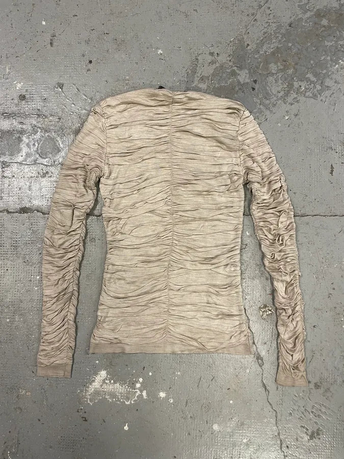 Burberry Pleats Beige Longsleeves (M) 2