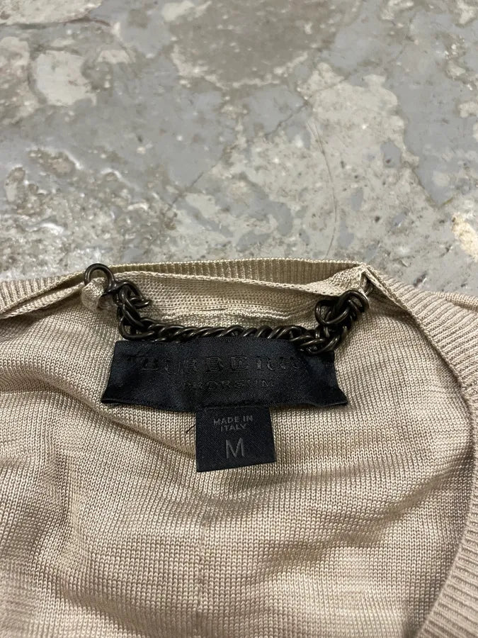 Burberry Pleats Beige Longsleeves (M) 4