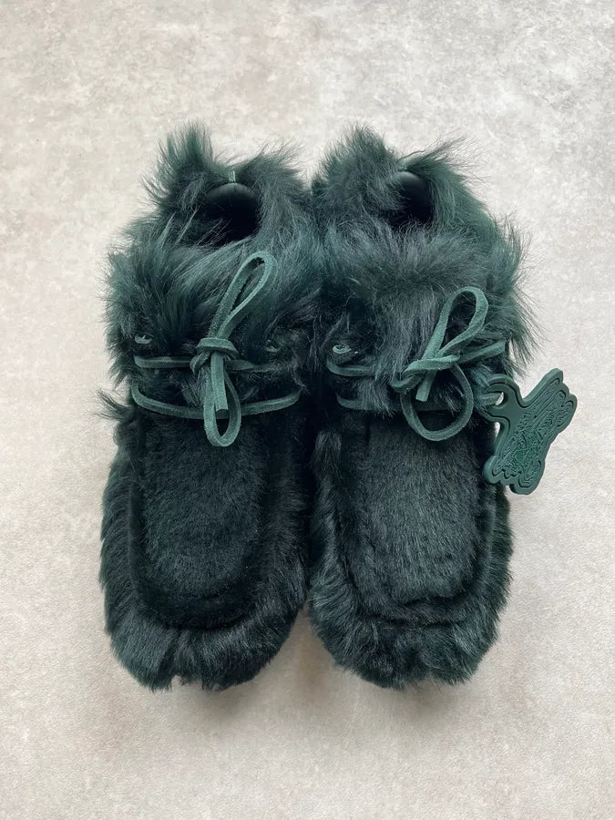 Burberry Prorsum Shearling Fur Dark Green Sneakers AtorUBi 3
