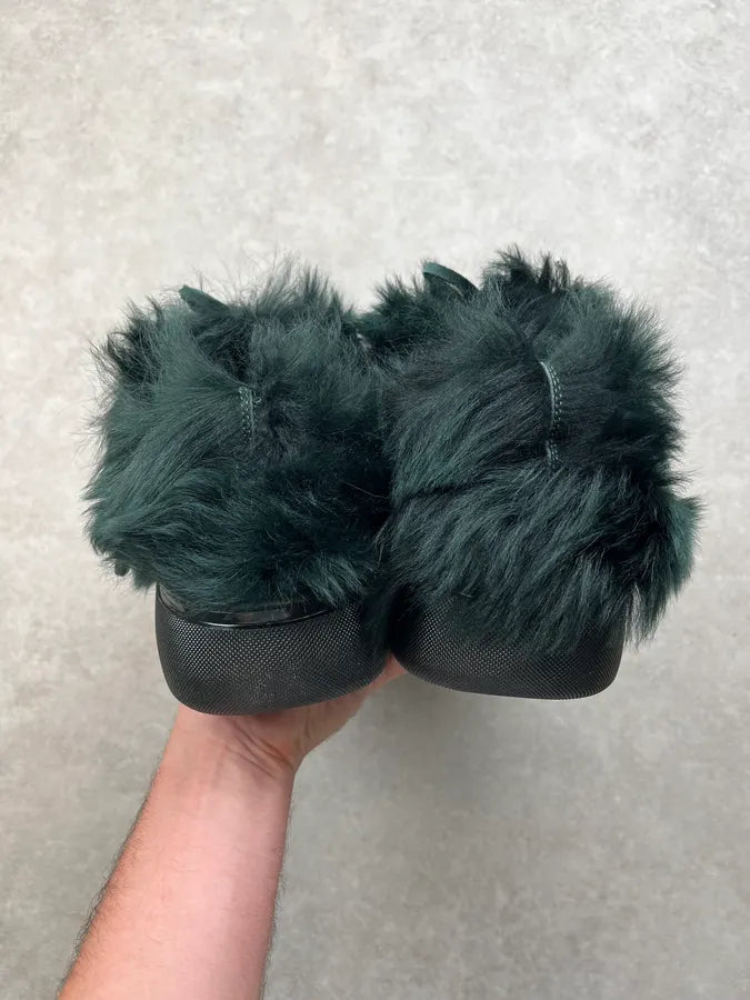 Burberry Prorsum Shearling Fur Dark Green Sneakers AtorUBi 5