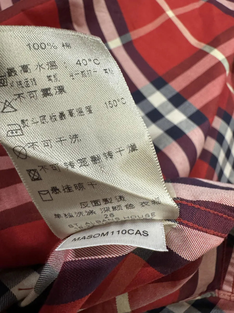 Burberry Red Checked Tartan Shirt lPiYUJj 10