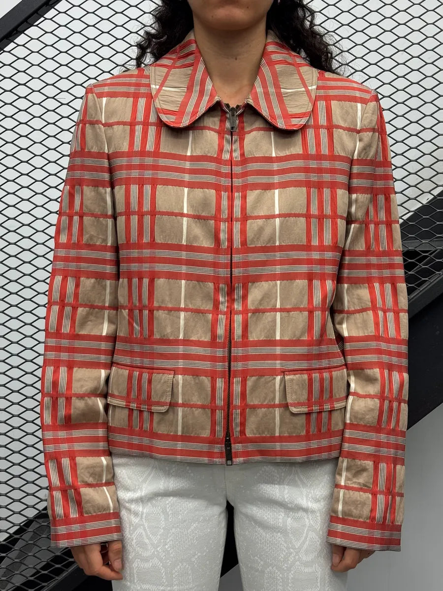 Burberry Squared Beige & Orange Jacket jcsOQNY 1