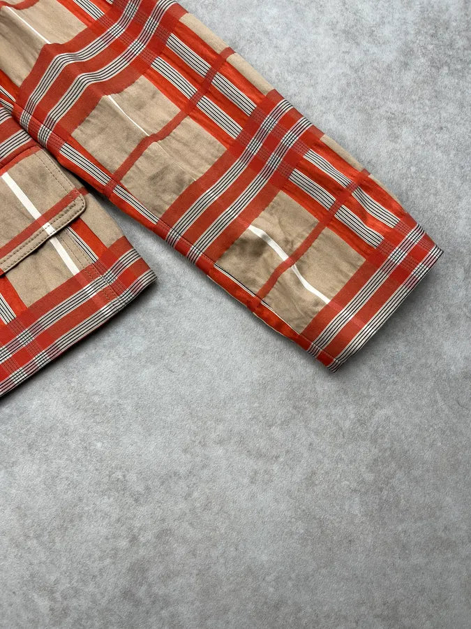 Burberry Squared Beige & Orange Jacket jcsOQNY 4