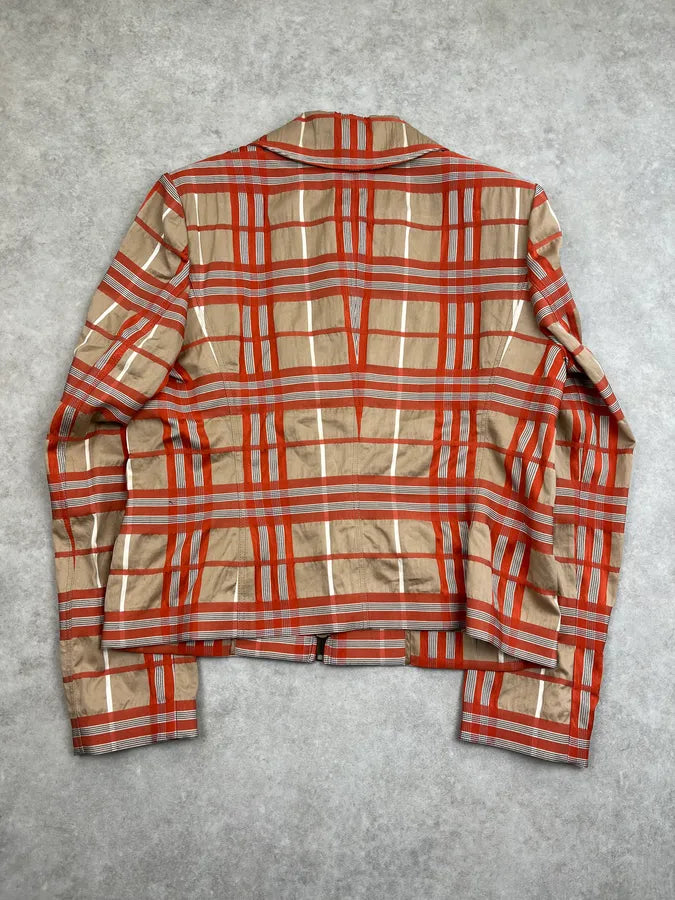 Burberry Squared Beige & Orange Jacket jcsOQNY 5