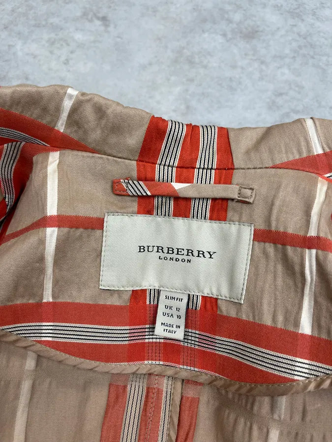Burberry Squared Beige & Orange Jacket jcsOQNY 8
