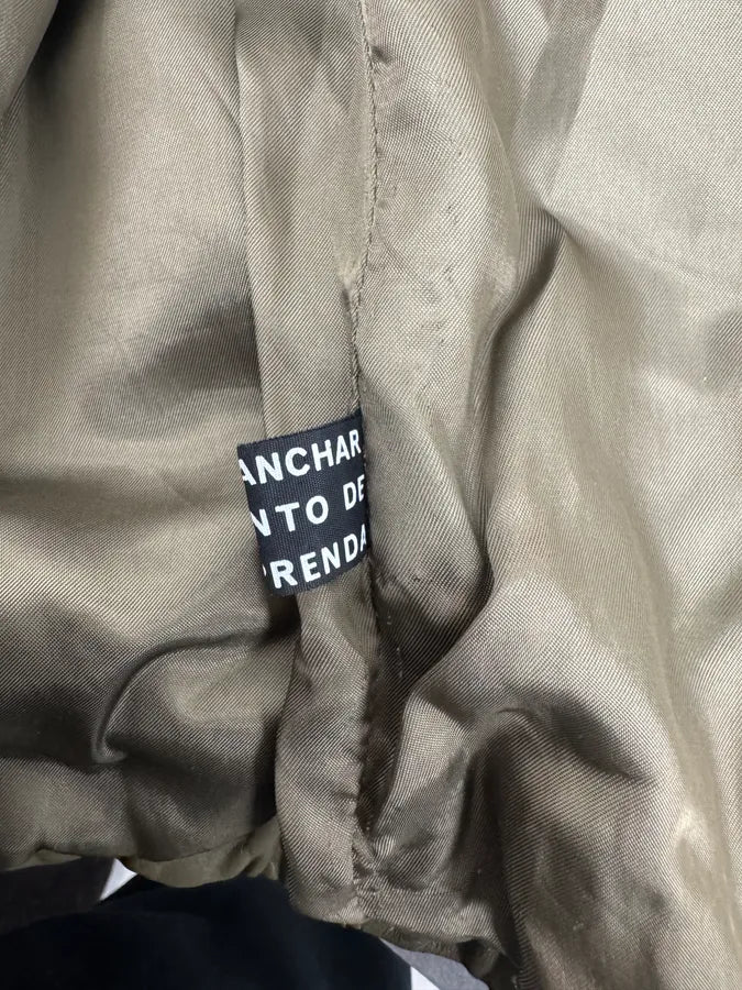 2000s Burberry Khaki Green Minimalist Leather Jacket SebCLeW 10