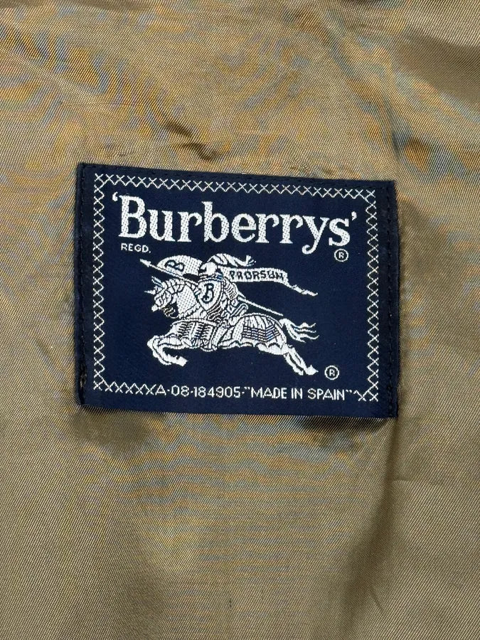 2000s Burberry Khaki Green Minimalist Leather Jacket SebCLeW 8