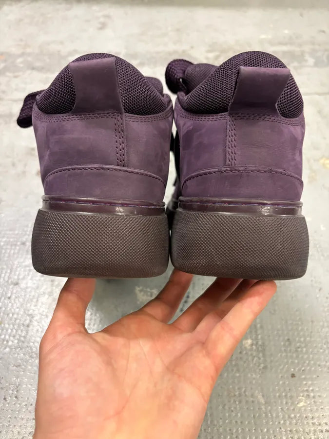Burberry Purple Leather Extra Bubble Sneakers lacpUUv 5