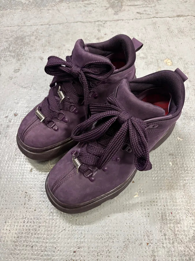 Burberry Purple Leather Extra Bubble Sneakers lacpUUv 2