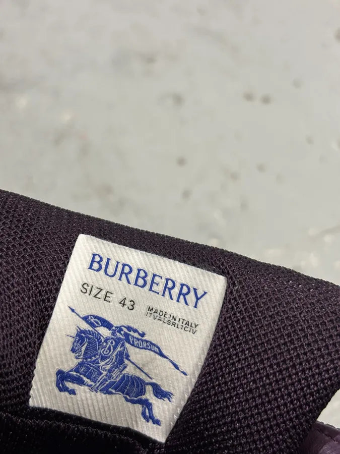 Burberry Purple Leather Extra Bubble Sneakers lacpUUv 8