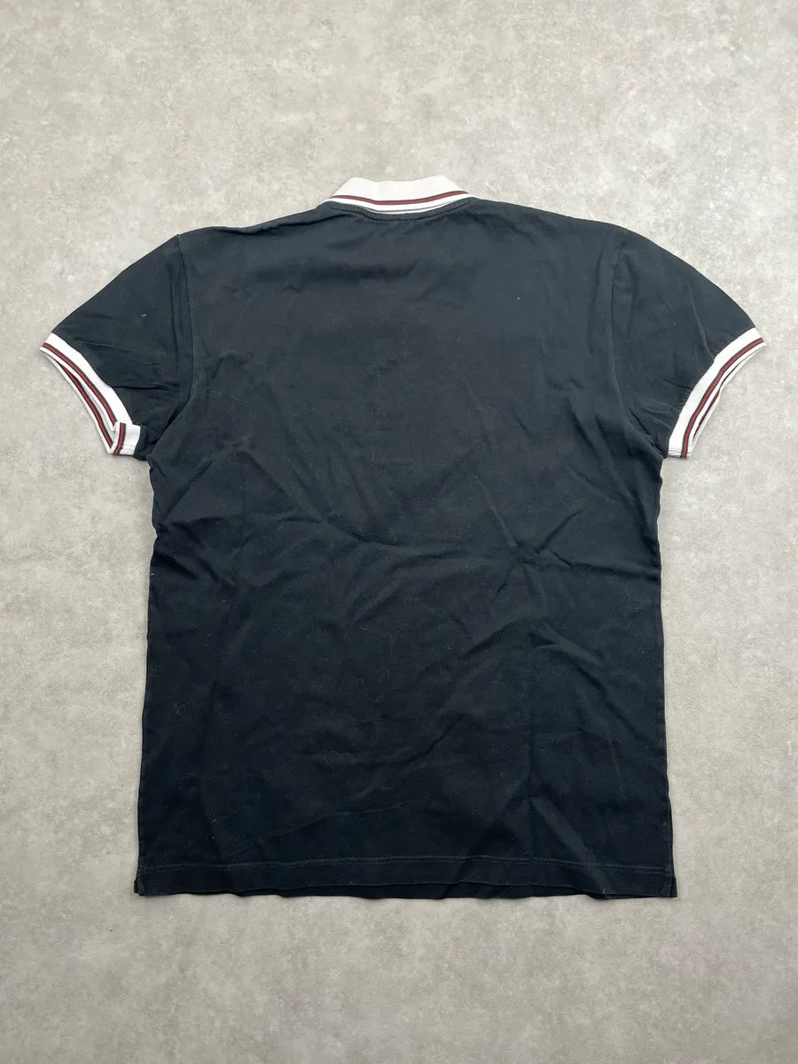 SS2011 Dolce & Gabbana Black Contrast Collar Stripe Polo byOeZDOw 4