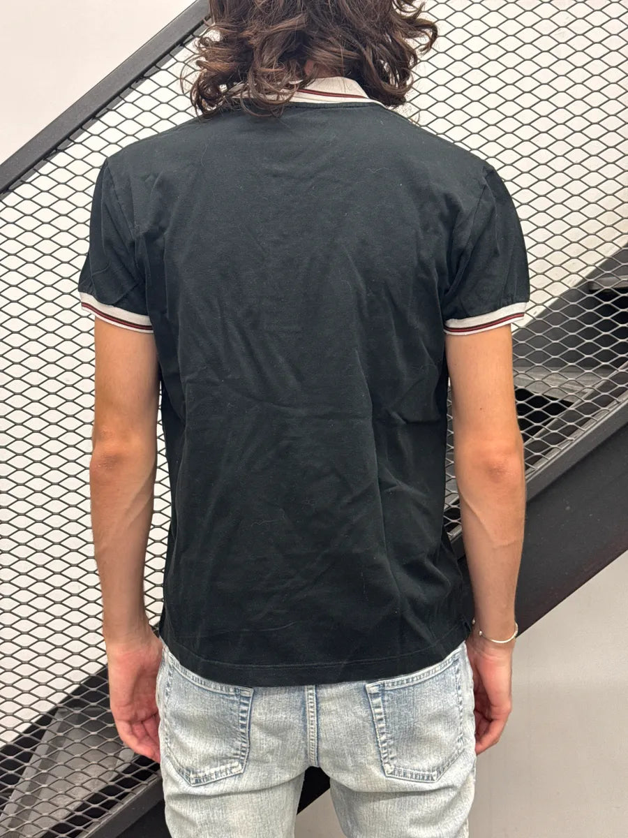 SS2011 Dolce & Gabbana Black Contrast Collar Stripe Polo byOeZDOw 1