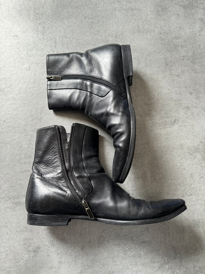 FW2001 Gucci Black Leather Boots by Tom Ford (45) - 2