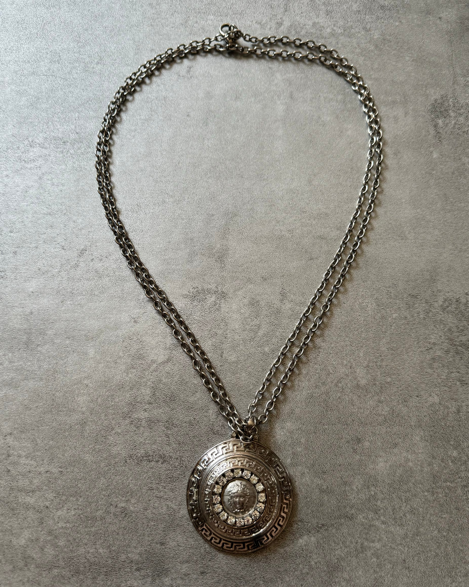 Gianni Versace La Medusa Silver Tone Necklace  (OS) - 1