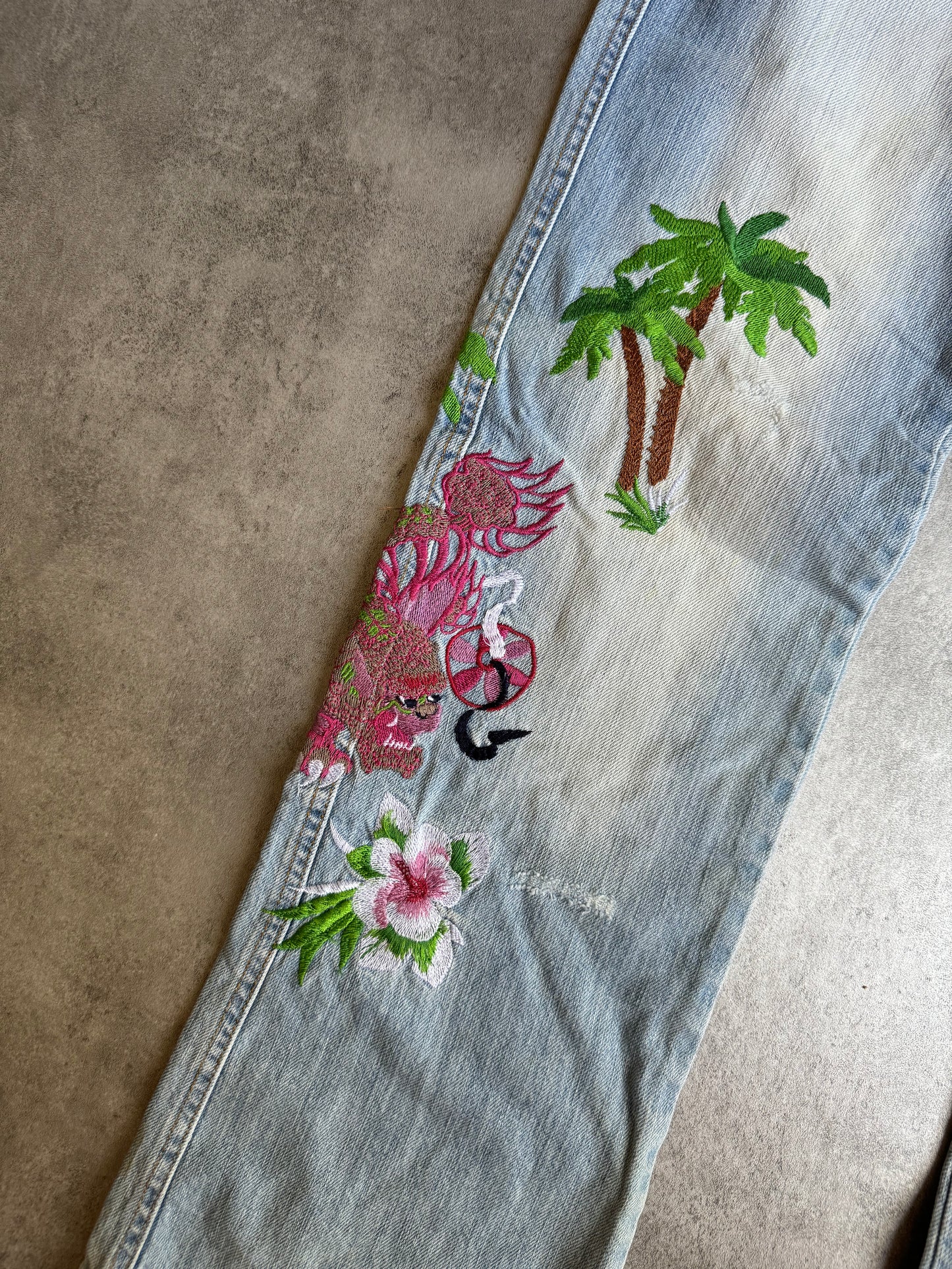 SS2006 Dolce & Gabbana Honolulu Embroidered Denim (M) - 8