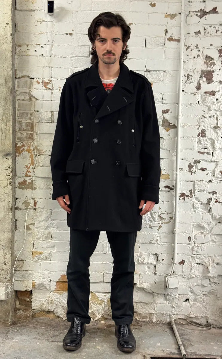2000s C.P. Company Black Wool Double-Breasted Coat EqXzuRi 1