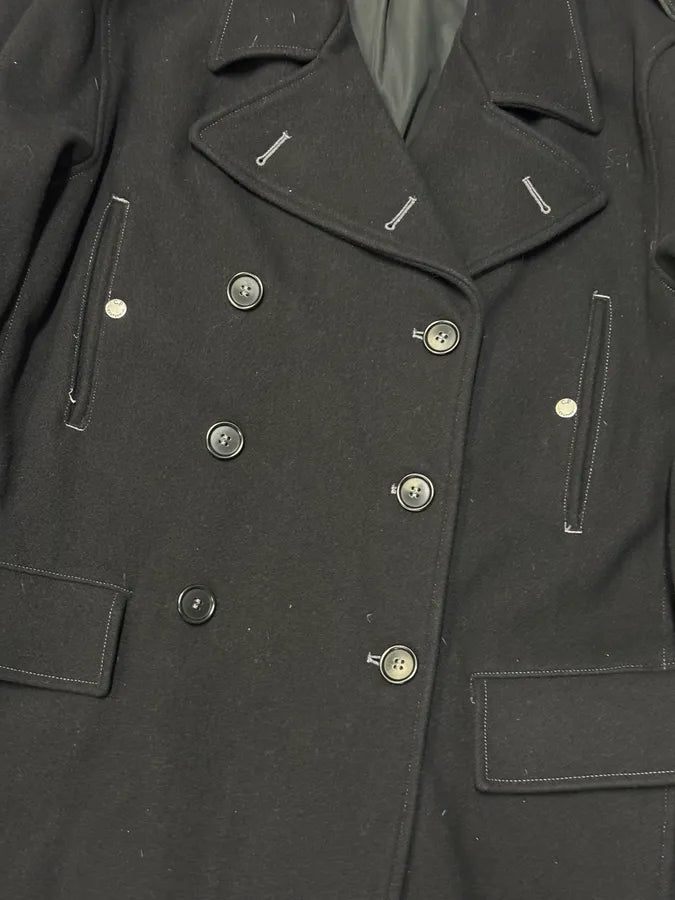 2000s C.P. Company Black Wool Double-Breasted Coat EqXzuRi 8