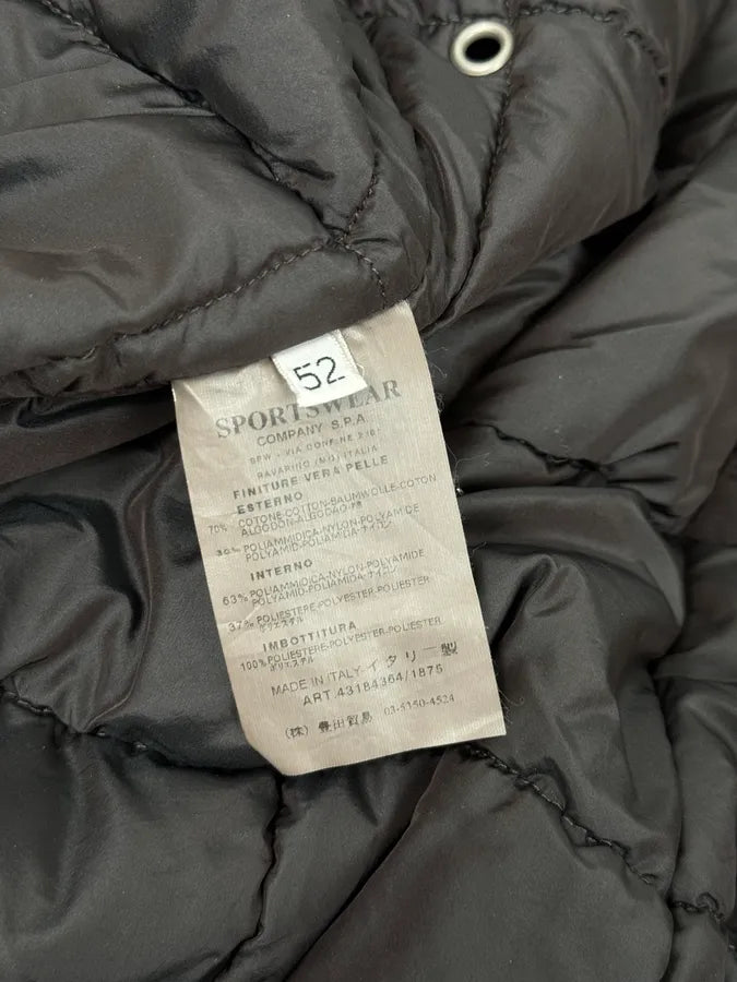 C.P. Company Hybrid Brown Leather Bomber Jacket  mpZDyNH 10