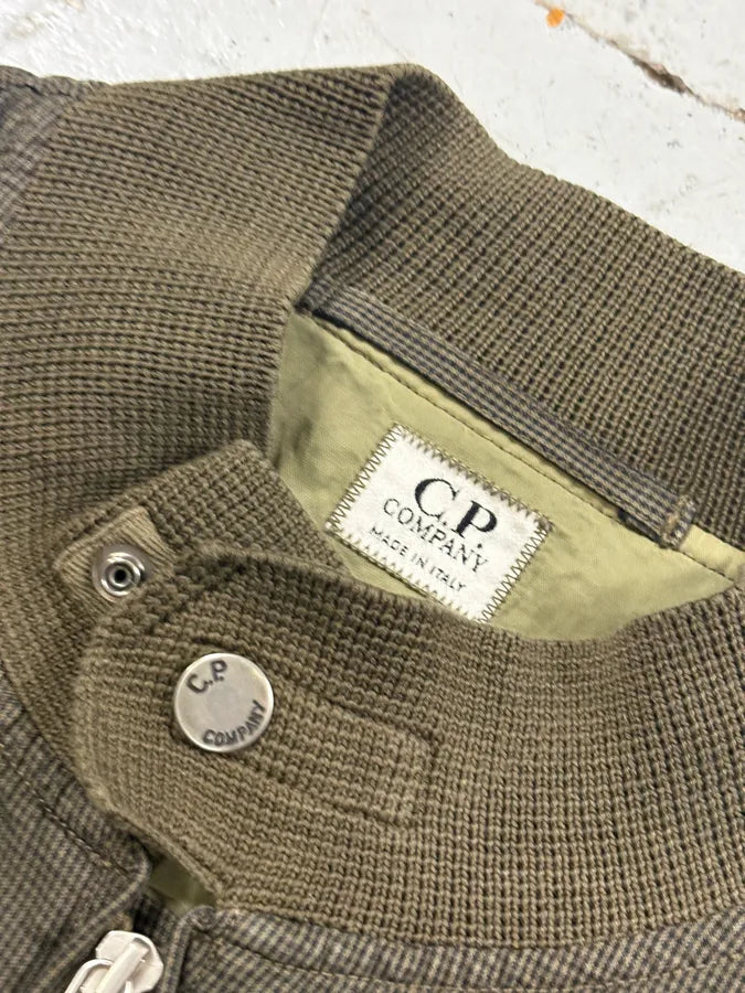 2000s C.P. Company Khaki Houndstooth Bomber Jacket FummPJi 6