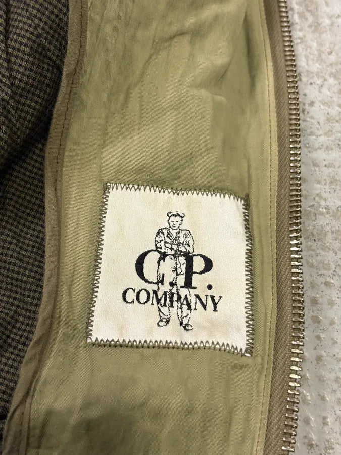 2000s C.P. Company Khaki Houndstooth Bomber Jacket FummPJi 8
