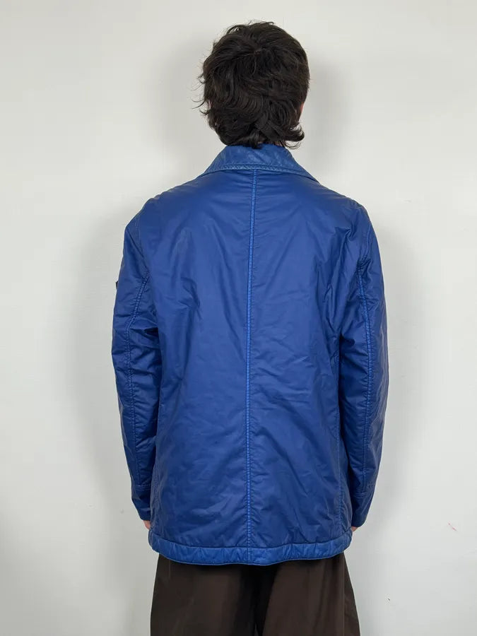 AW2012 Stone Island Blue Caban Mussola Gommata Jacket eBktHCE 2