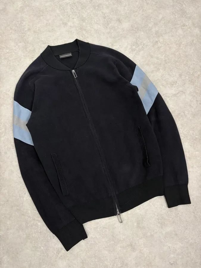 AW2019 Emporio Armani Navy Slim Zip-up Sweater FEcFanM 3