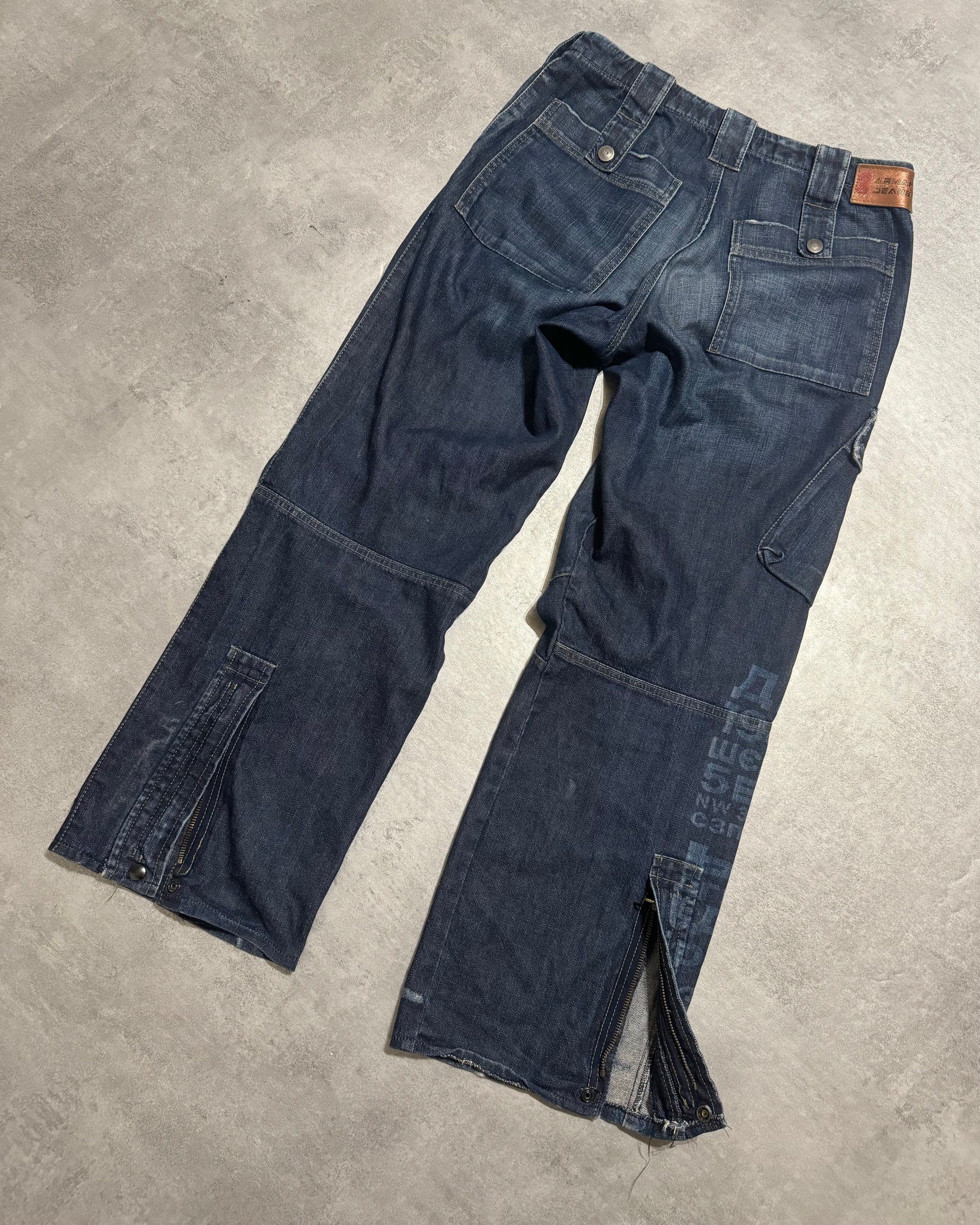 2000s Armani Numbers Cargo Denim Jeans (S) - 3