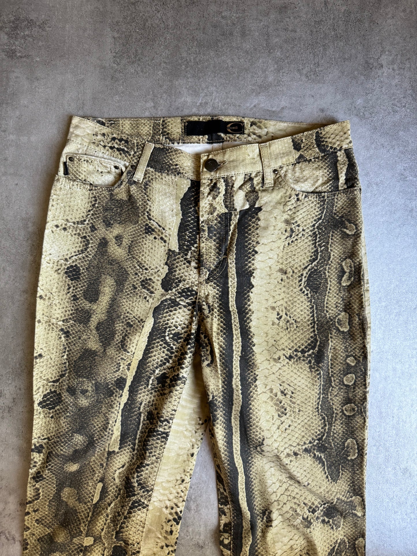 SS2006 Cavalli Funky Sand Python Pants (S) - 8