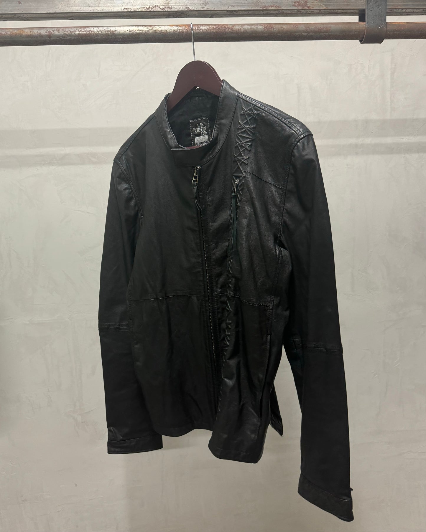 2000s Marithé + François Girbaud Black Signature Biker Leather Jacket (M/L) - 3