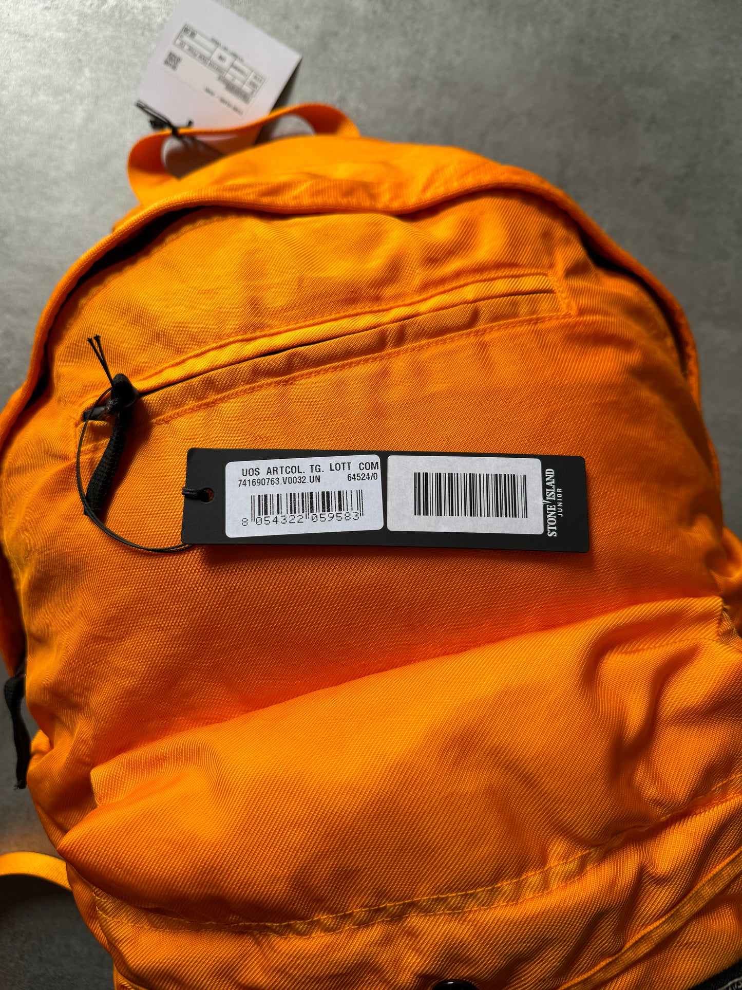 AW2021 Stone Island Orange Compass-Patch Backpack (OS) - 7