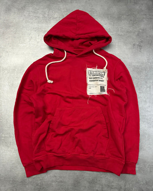 SS2018 Maison Margiela Red Signature Stereotype Hoodie  (M) - 1