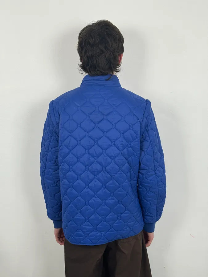 Balmain Blue Quilted Puffer Jacket with Detachable Sleeves TyYdDWZ 2