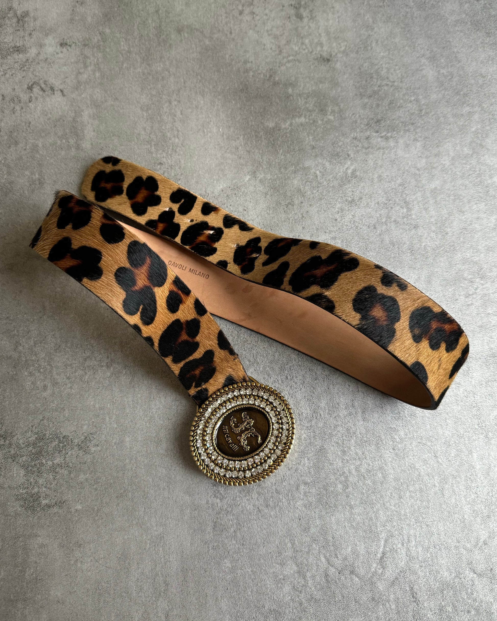 2000s Cavalli Leopard Pony Hair Ultra Belt  (OS) - 2