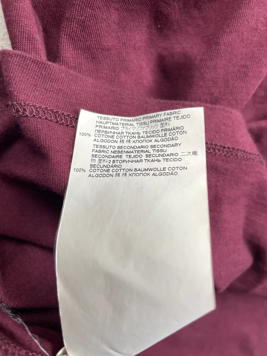 AW2021 Maison Margiela Burgundy Stitched Tab Four-Stitch T-Shirt cJyWPmQW 8