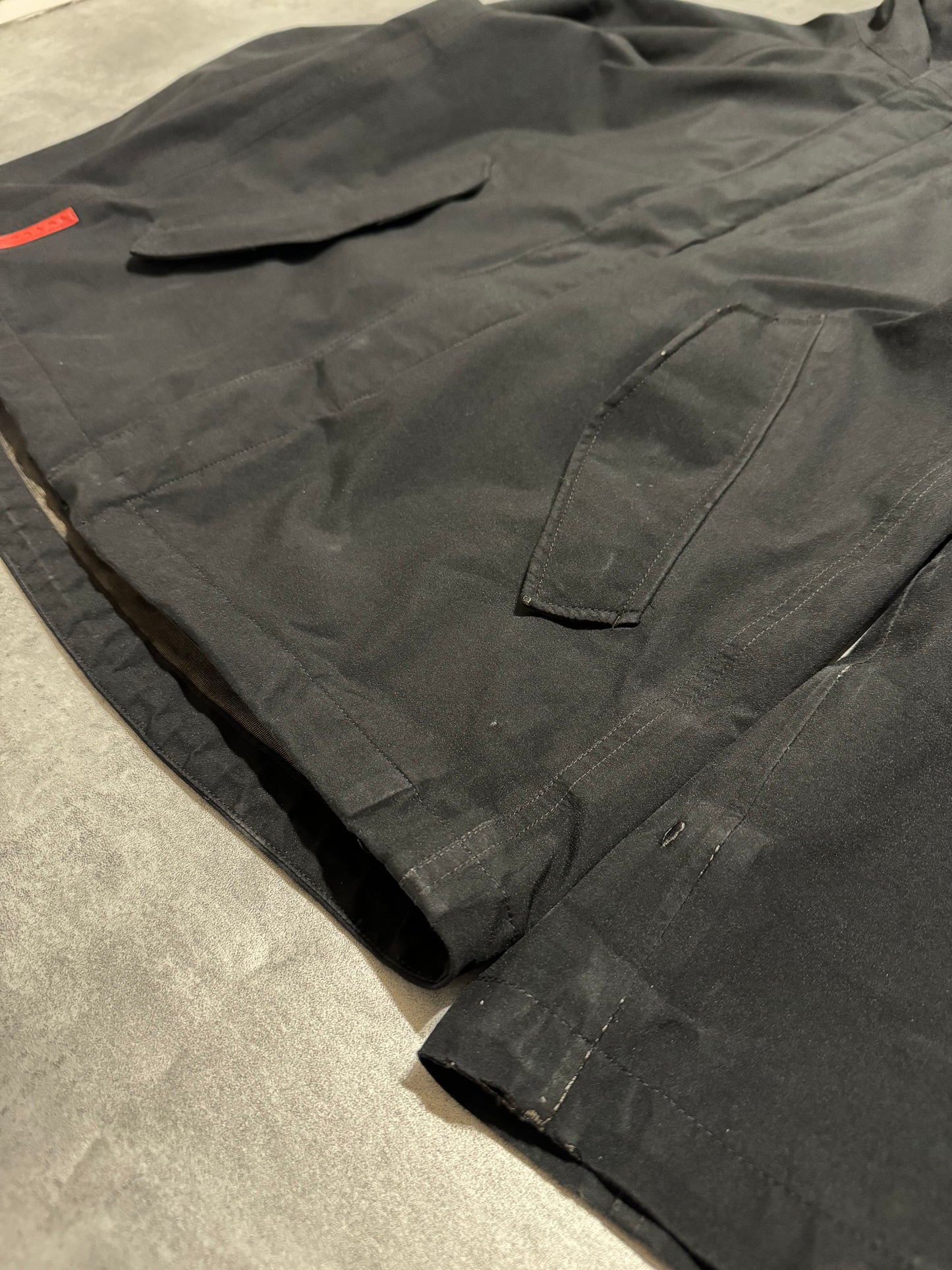 2000s Prada Light Black Nylon Linea Rossa Tactical Jacket  (M) - 9