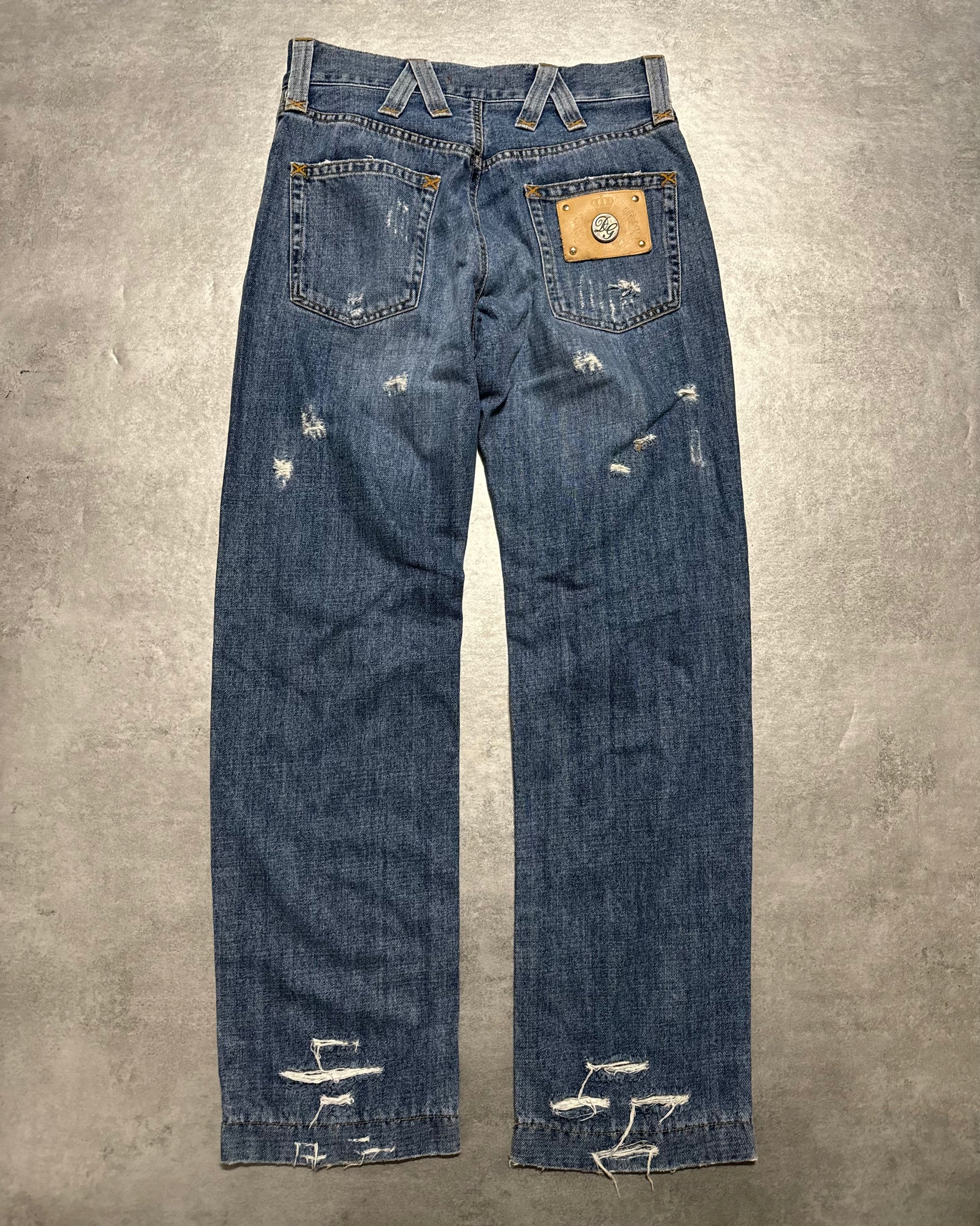 AW2005 Dolce & Gabbana Distressed Contemporary Denim Jeans (S) - 2