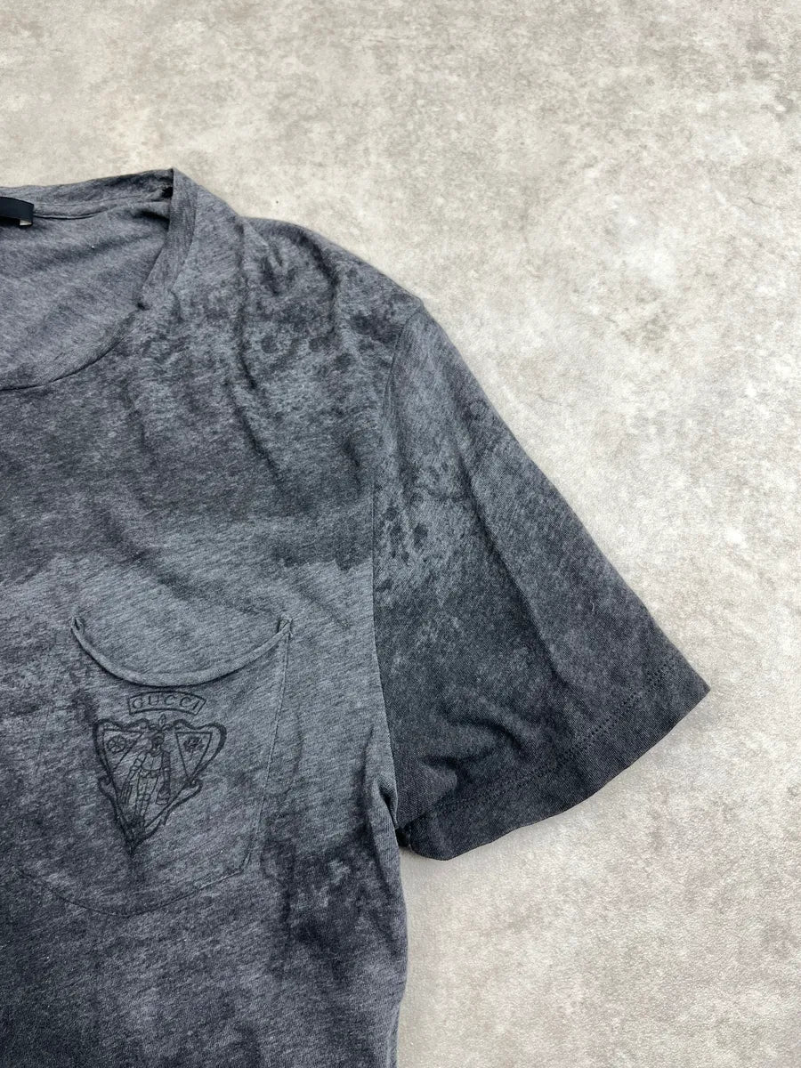 2010s Gucci Grey Faded Washed Pocket T-Shirt cRALXORe 5