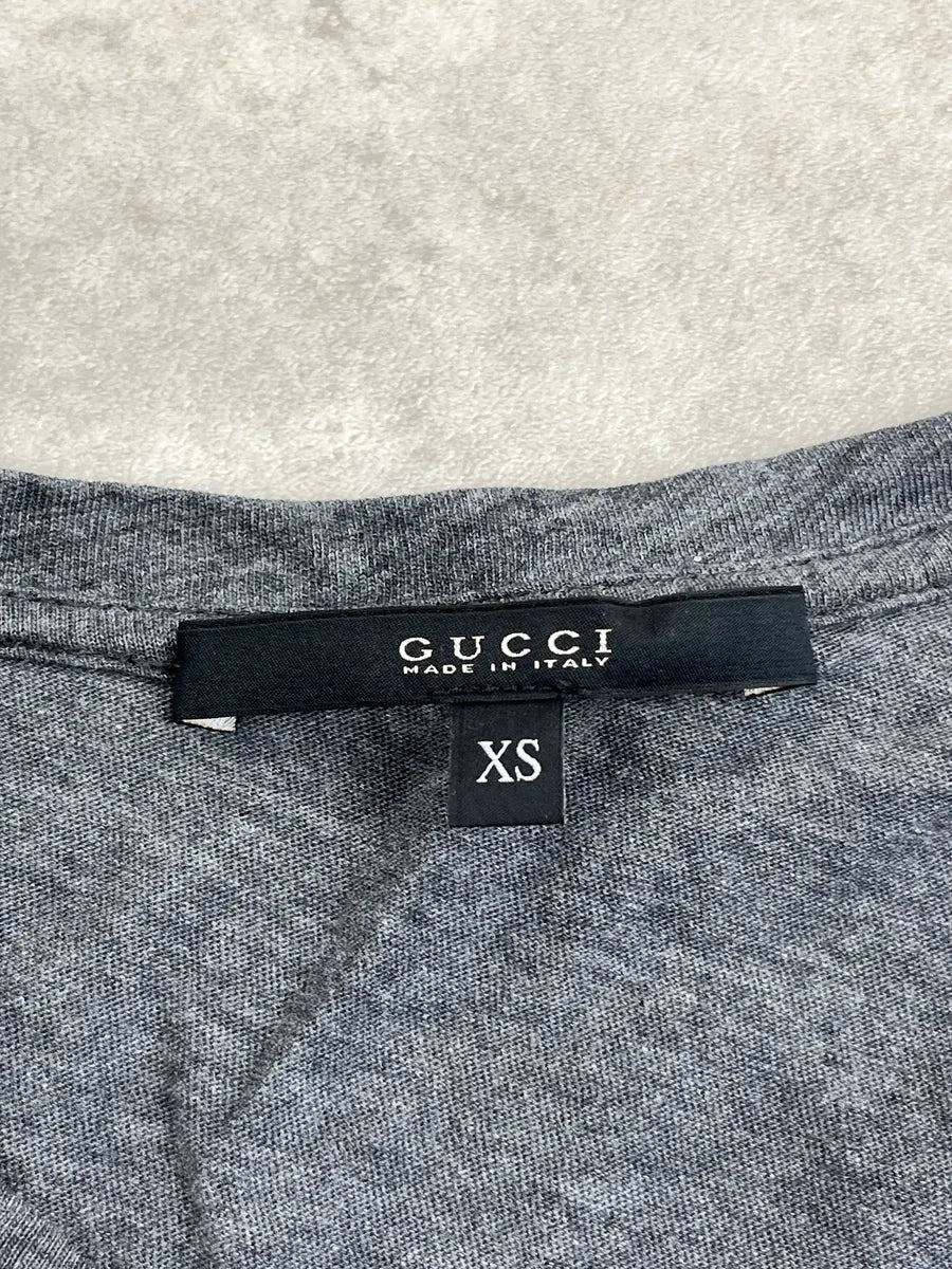 2010s Gucci Grey Faded Washed Pocket T-Shirt cRALXORe 9